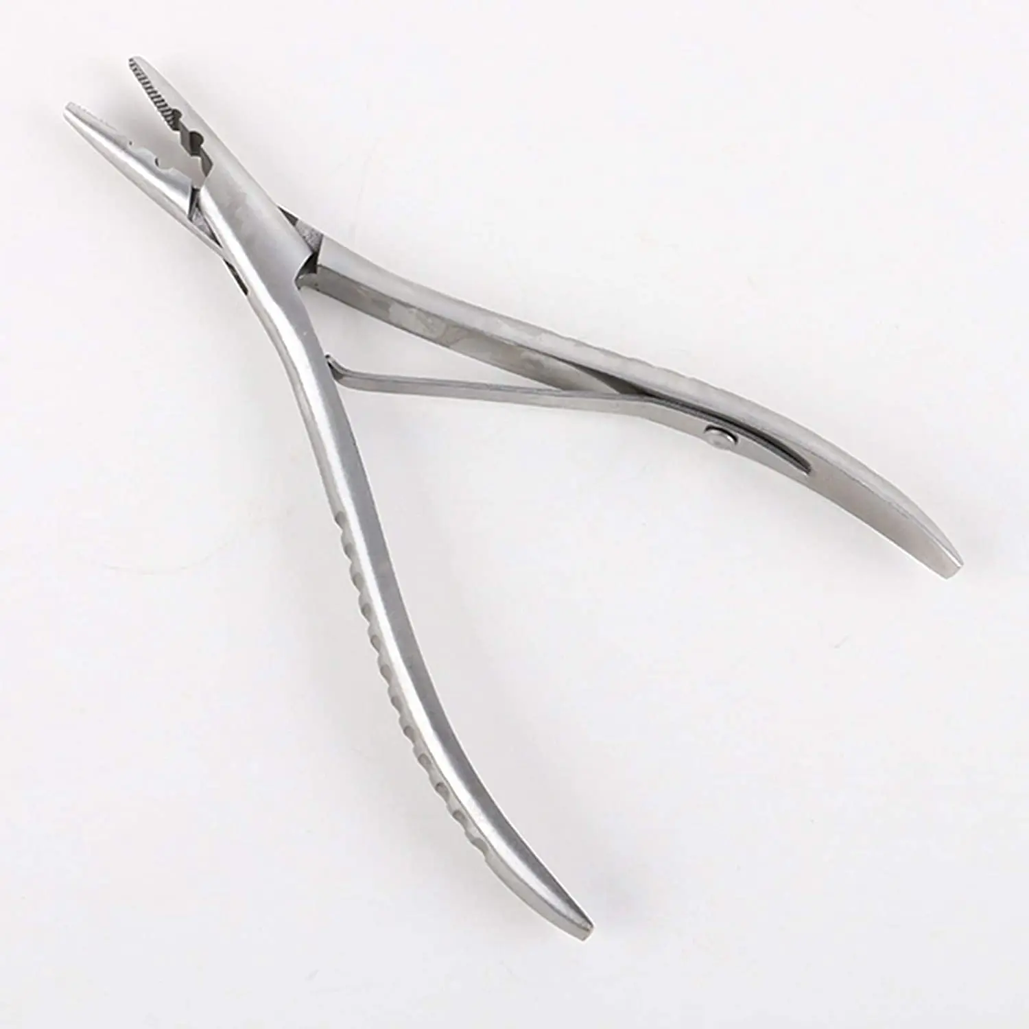 hair extension silver flat shape 2 holes stainless steel hair extension pliers multipurpose tools for micro nano ring i tip stic