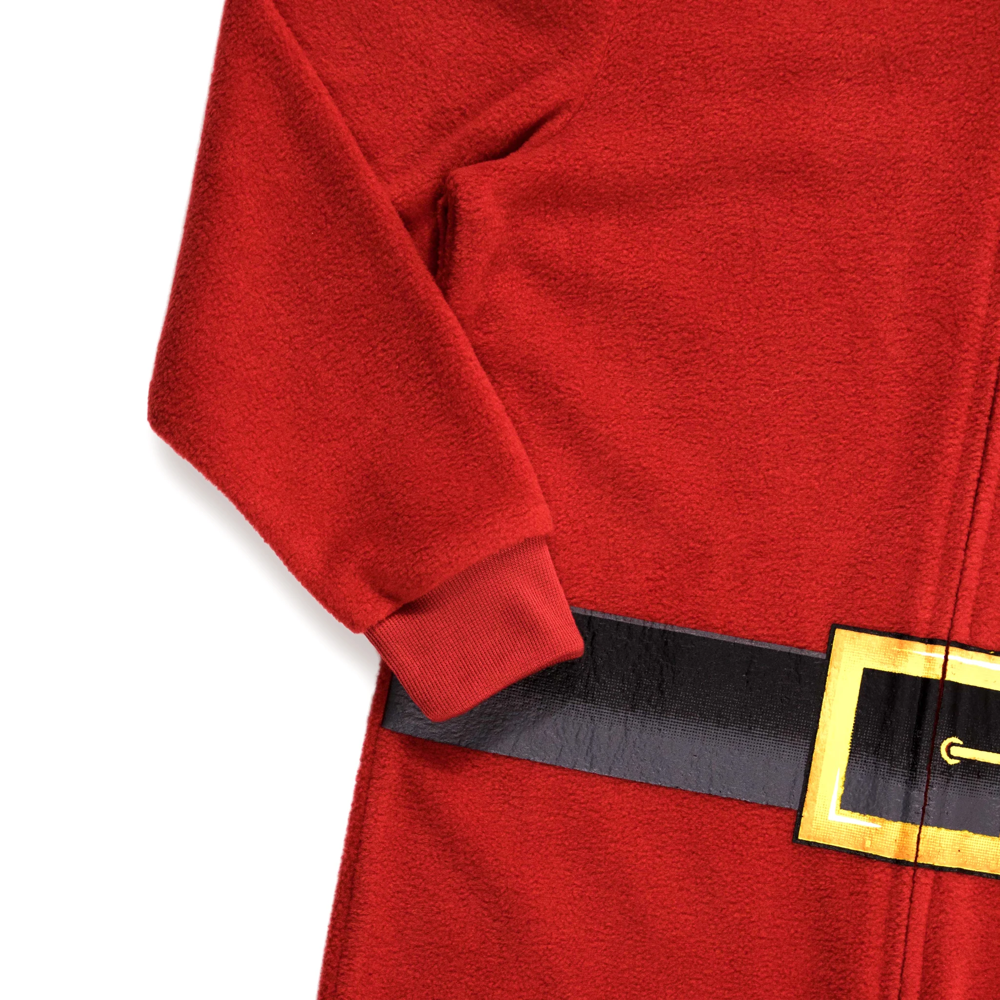 2020 Santa Xmas Red baby boys sleepwear one Piece long sleeve hoodies fleece romper onesie flame resistant pajamas