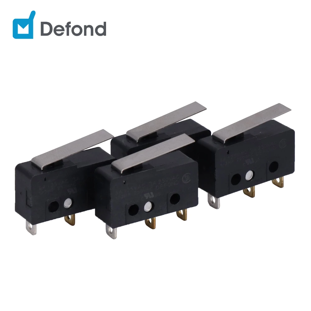 Электронный микропереключатель Defond DMB-1206-C-AAA12-07R 125VAC 3A короткие Шарнирный