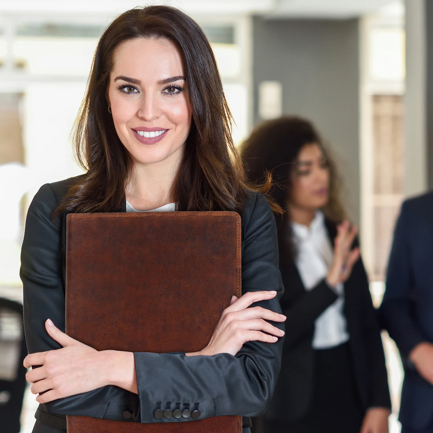  Стильное деловое портфель ручной работы кожаный с верхней отделкой надписью органайзер для iPad подарок унисекс оптовая продажа