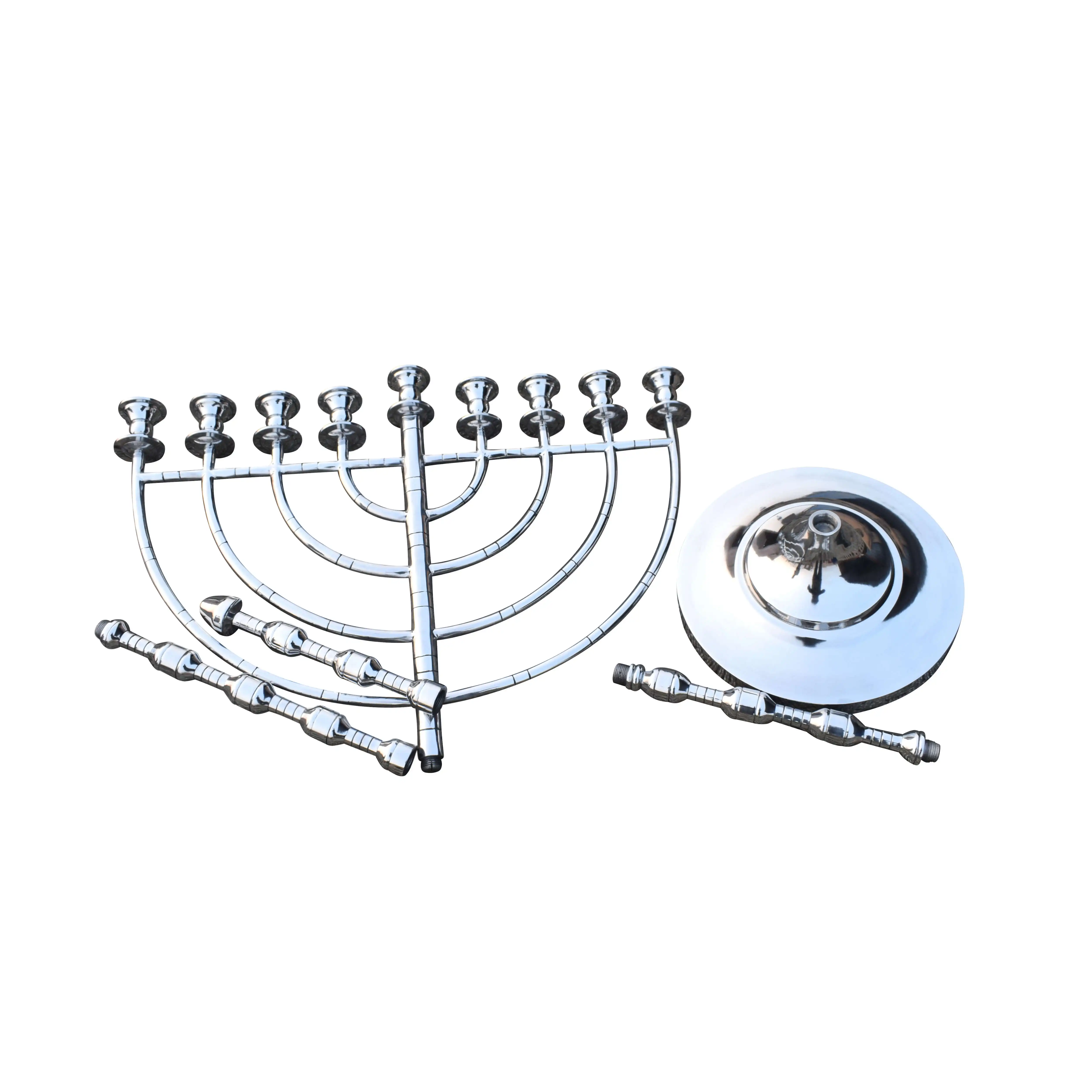 New Handmade Religious Natural Plating 9 Branch Old Temple Menorah Jewish menorahs For Home Decor Wedding