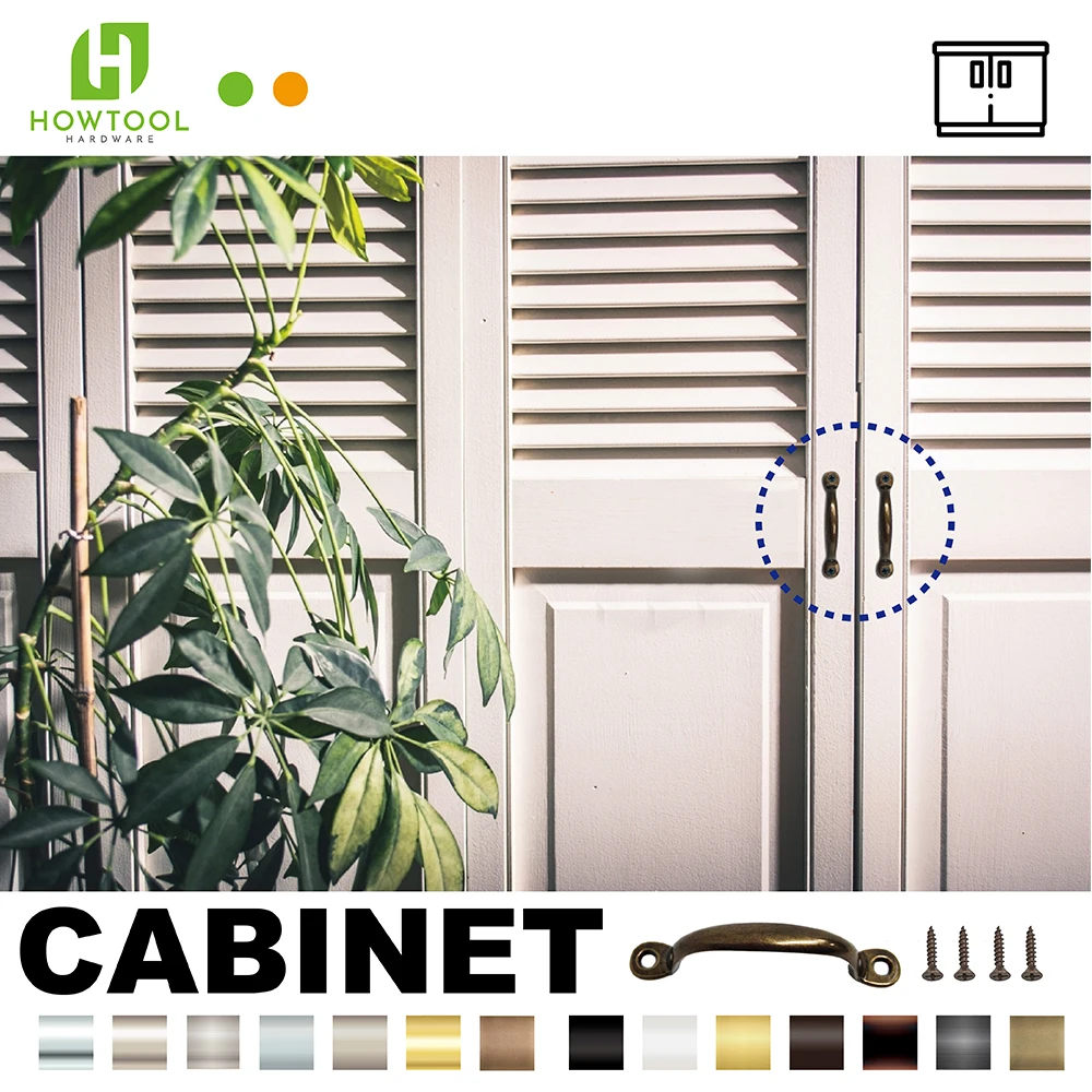 Furniture Pull 3 Inch Hole Centers  Cabinet Hardware Drawer Handle