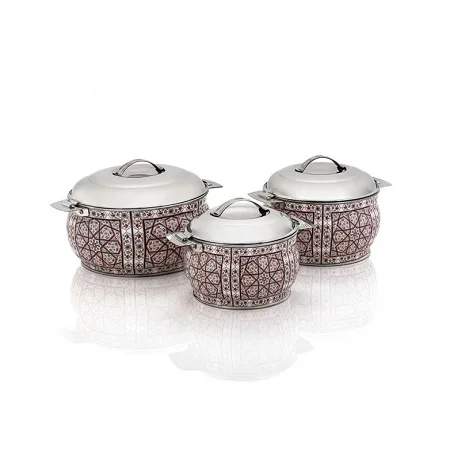 Набор из 3 высококачественных сервировочных кастрюль из нержавеющей стали круглой формы по оптовой цене