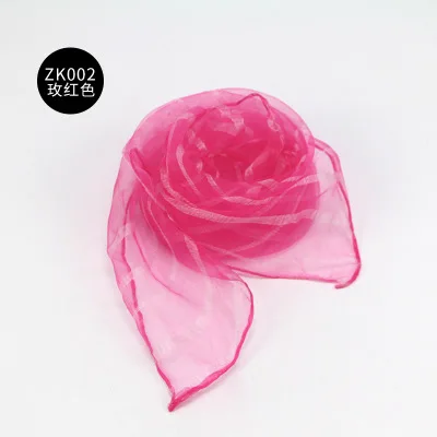 Children perform silk scarf kindergarten dance square pure color nylon scarf