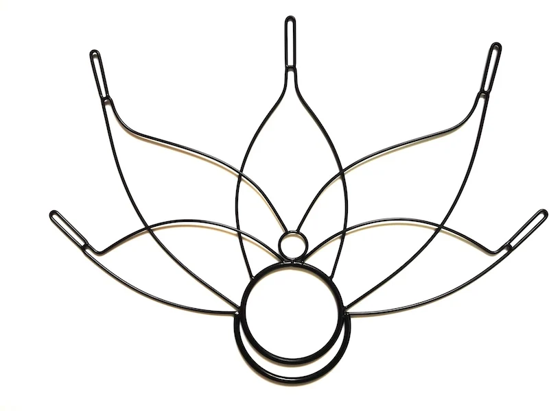 Classic Medium Lotus Fire Fan Frame Replaceable Kelar Wicks Lotus Fire Fans