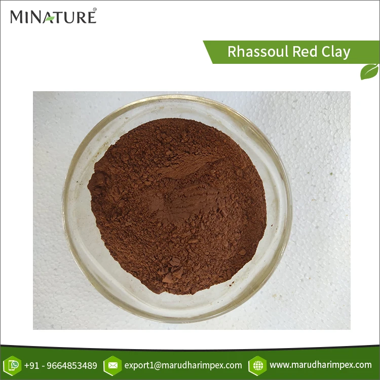 Bulk Selling 2022 Top Most Quality Shade Dry & Grind Process Extraction Type Rhassoul Red Clay Herbal Powder