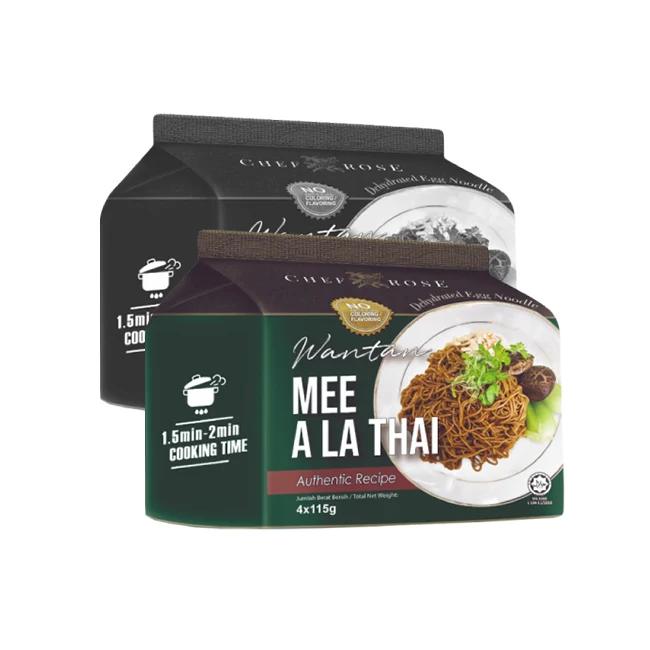 Premium Quality Dry Wantan Mee Ala Thai Flavor Instant Noodles Dehydrated Egg Noodle Authentic Recipe