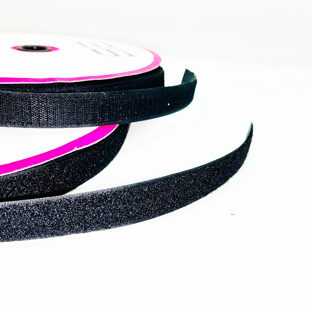 High quality polyester nylon mix adhesive non adhesive hook and loop roll