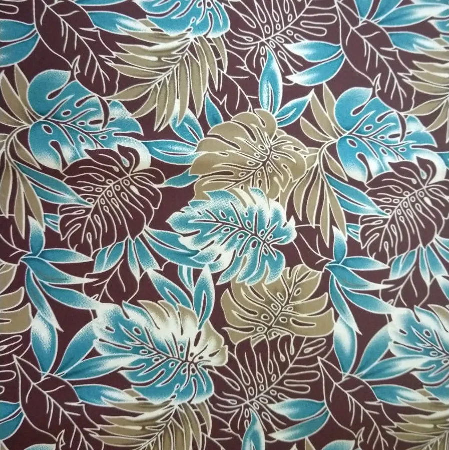 Fabric & Textile Raw Material of Hawaiian Printed Fabrics Design Dress Making Fabric 100% Cotton and Polyester from Thailand