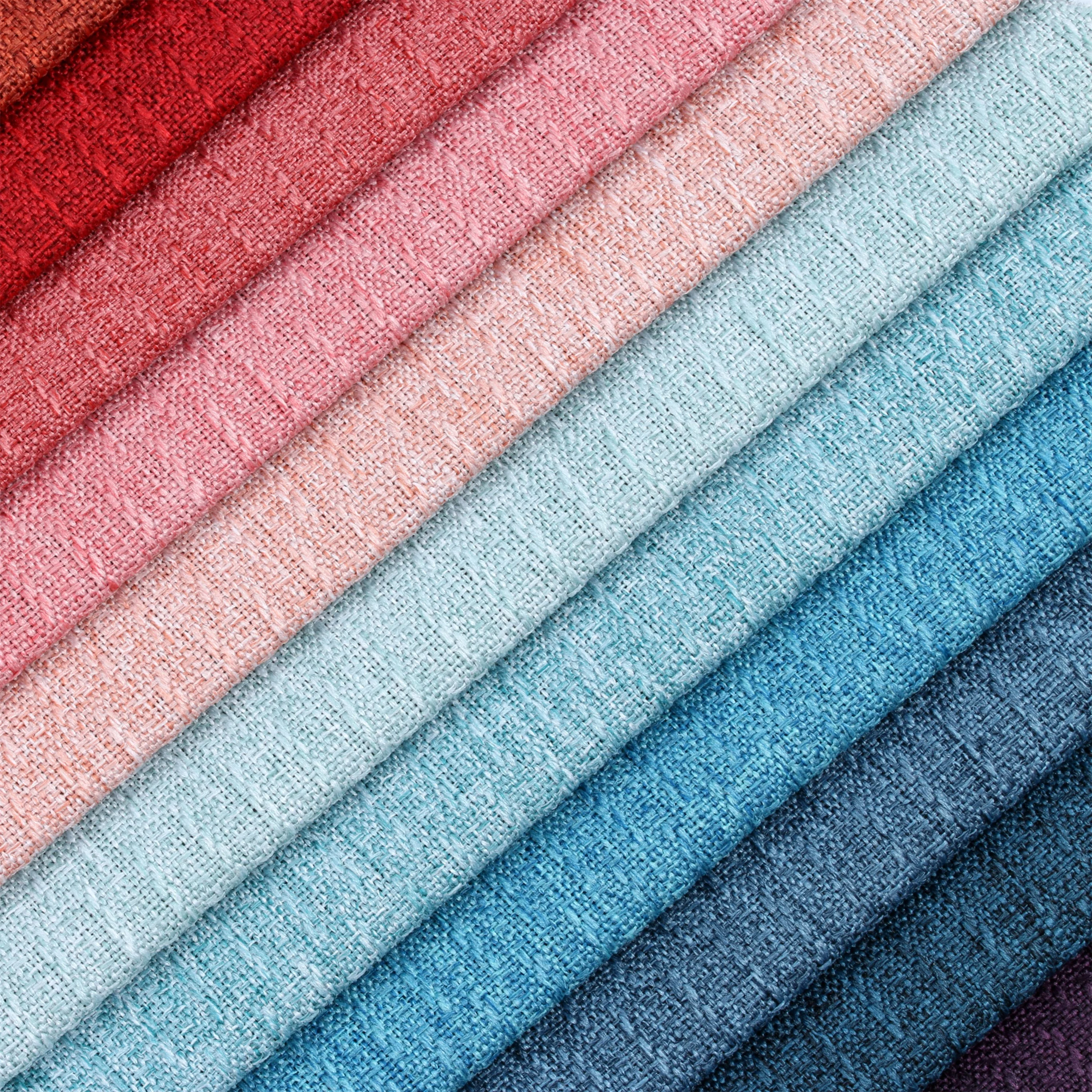 Upholstery Wholesale Fabric Supply Cheap Sofa Faux Linen Fabric Polyester Plain Fabric