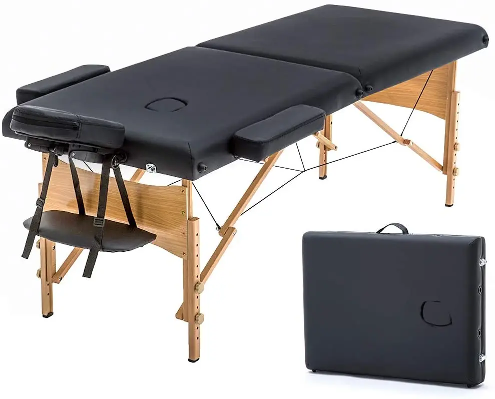 lit massage pliable 28 Inches Wide Hight Adjustable Massage Table Portable Folding Spa Massage Bed  With Carry Case (11000001165037)