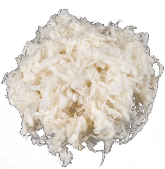 good white australian superwashed carbonized wool fiber