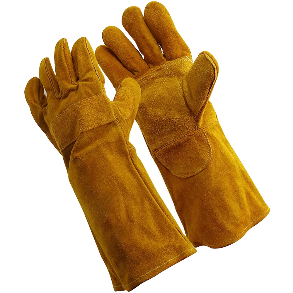 Duty Work Welding Cowhide Welding Gloves high protection heat Resistance TIG Weld gloves Cuff for Extra Protection