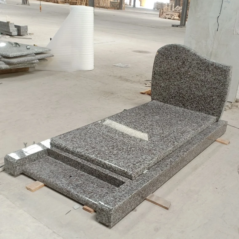 Modern European Design French Granite Headstone Japanese Style Outdoor Cemetery Tombstone at Competitive Price