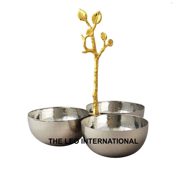 Decorative Bowl and Stainless Steel Metal Kitchen Baking Items for Cake Batter Serving Dessert Vegetable Soup 8x8x5 Inch