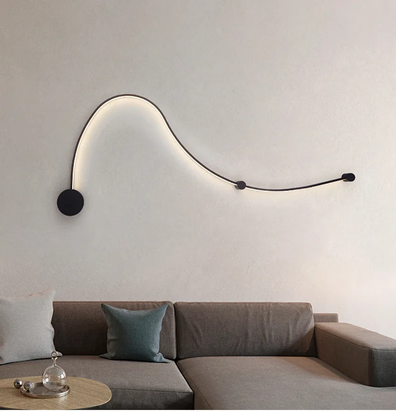 nordic style decorative living room bedroom interior snake wall light creative indoor modern led wall lamp