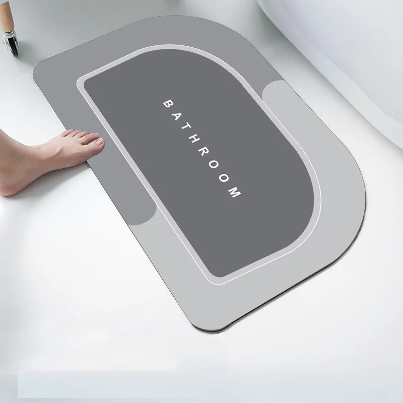 High Quality sector shape diatom ooze anti slip shower mat Eco-Frendly Bath Mat rug Washable odorless  Non slip mat