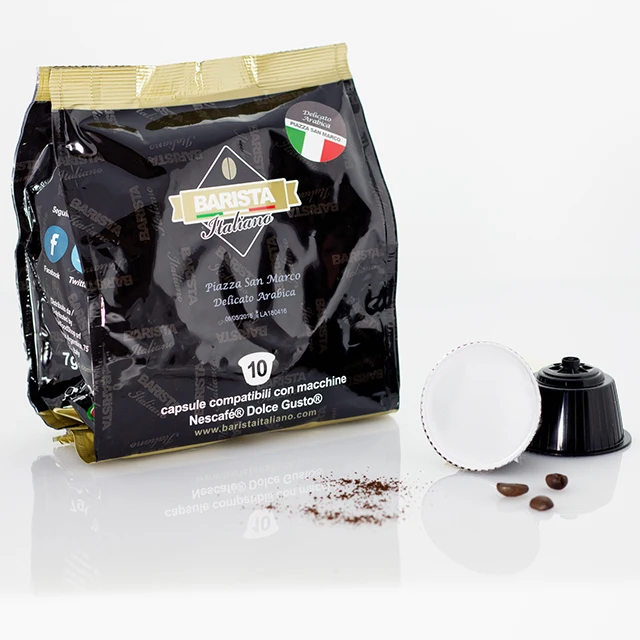 
 Бариста итальянская Nescafe Dolce Gusto (10 капсул в упаковке)-деликато Арабика пьяца Сан-Марко  