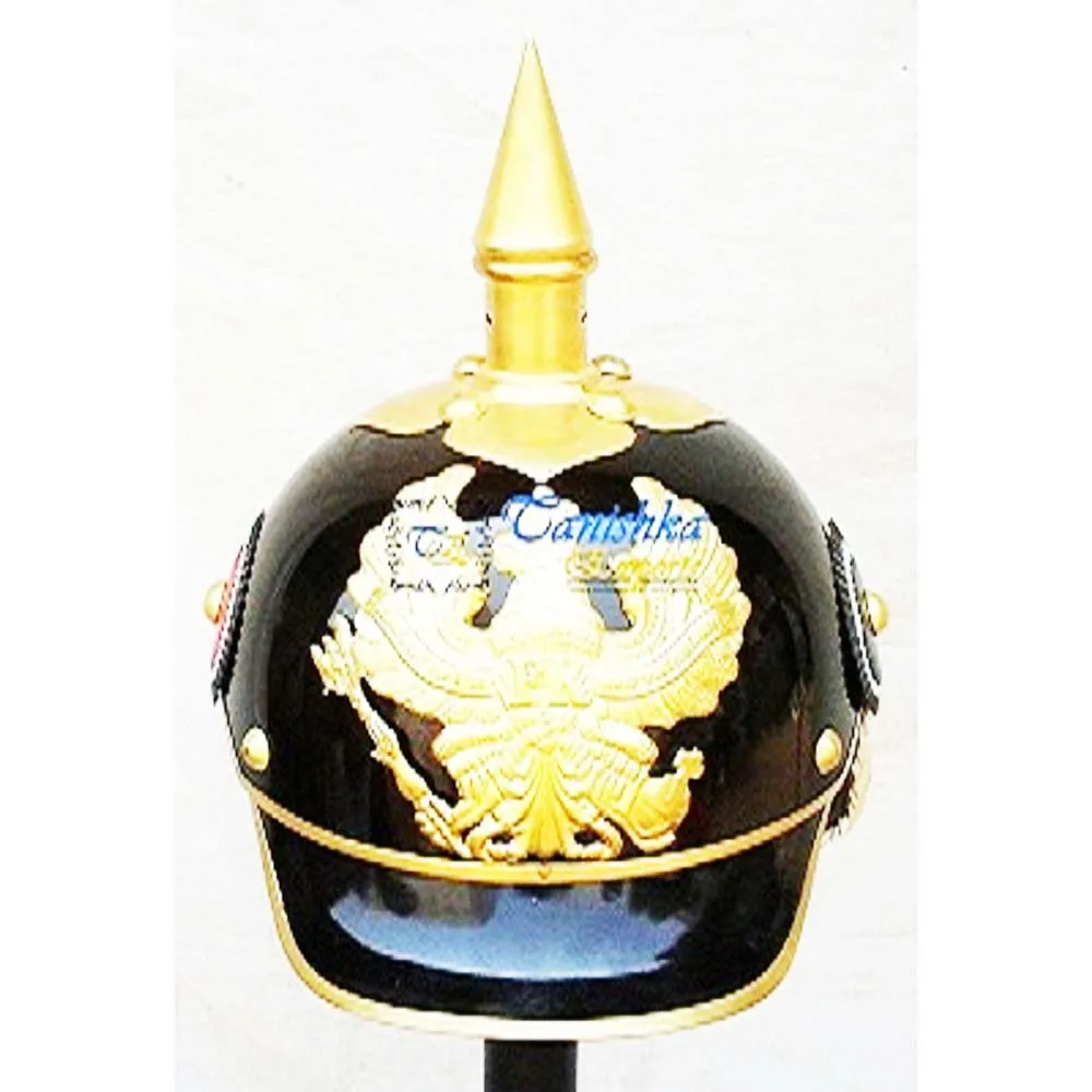 Leather Viking Spectacles Helmet, Medieval Leather pickelhaube helmet