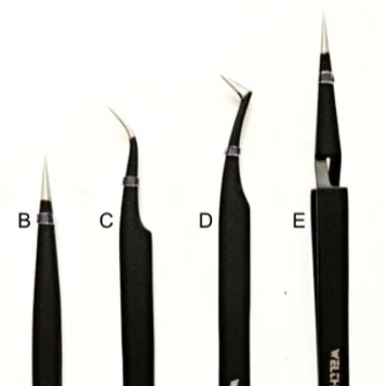 Eyelash Extension Tweezers in Polish , Eyelash Extension Tools Stainless Steel Pointed