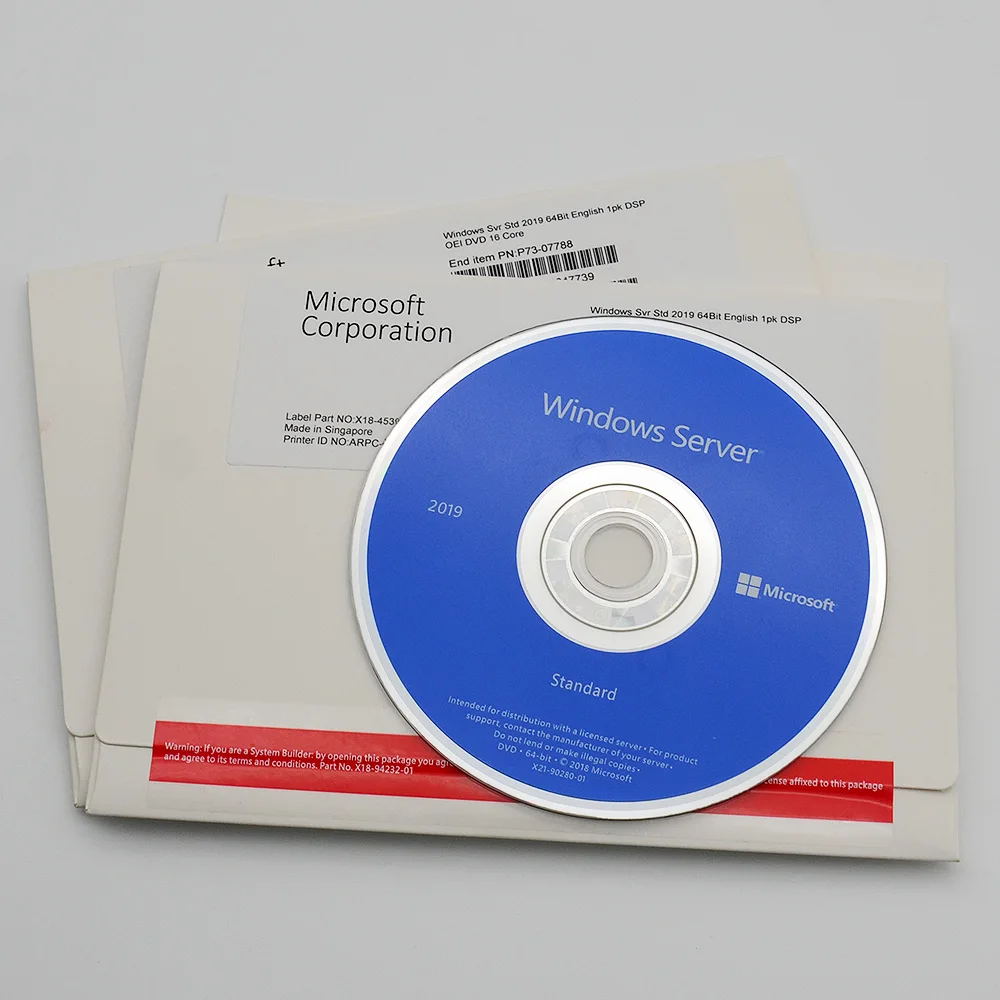 Microsoft Windows Server 2019 Standard OEM Pack 16 core multilanguage brand new