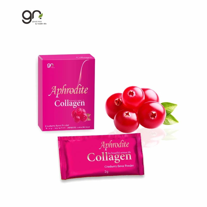 Beauty product Cranberry flavor powder with Japanese Hydrolyzed Fish Collagen foil powder OEM ODM