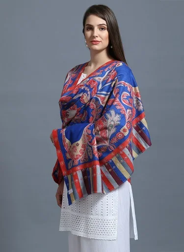 Hand Pashmina Kalamkari Hand Embroidered Shawls