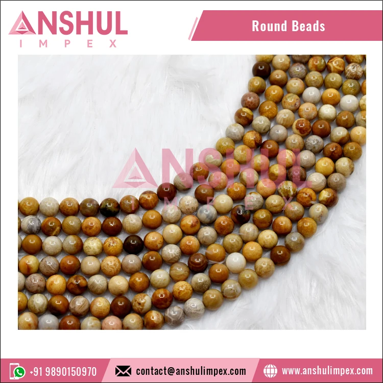 Loose Gemstone Bulk Selling Multiple Usage Natural Pure Coral 8mm Round Beads