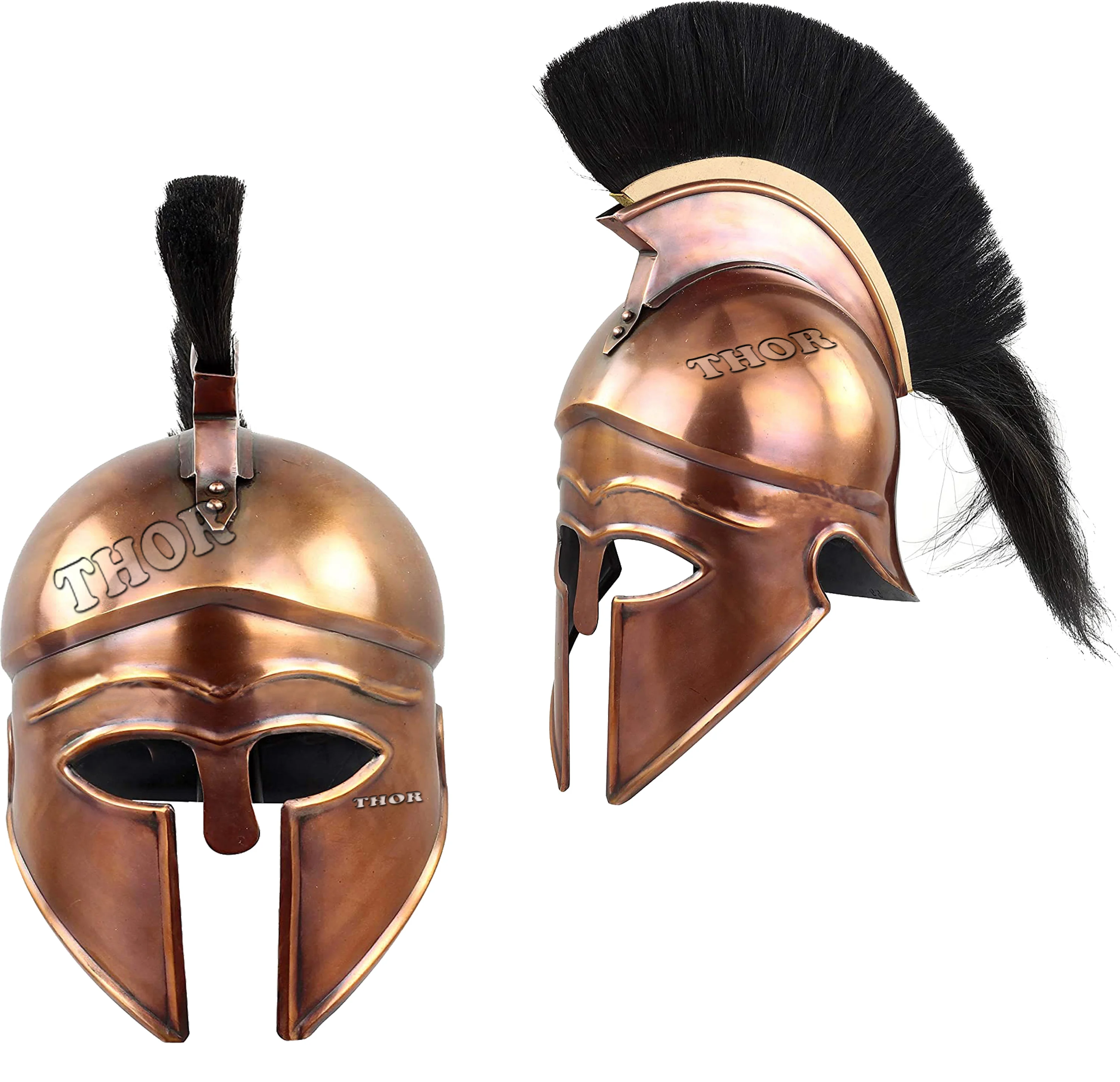 Средневековый Templar Crusader Knight Armor Helmet | Греческий Римский Шлем хромированный полированный средневековый коричневый деревянный