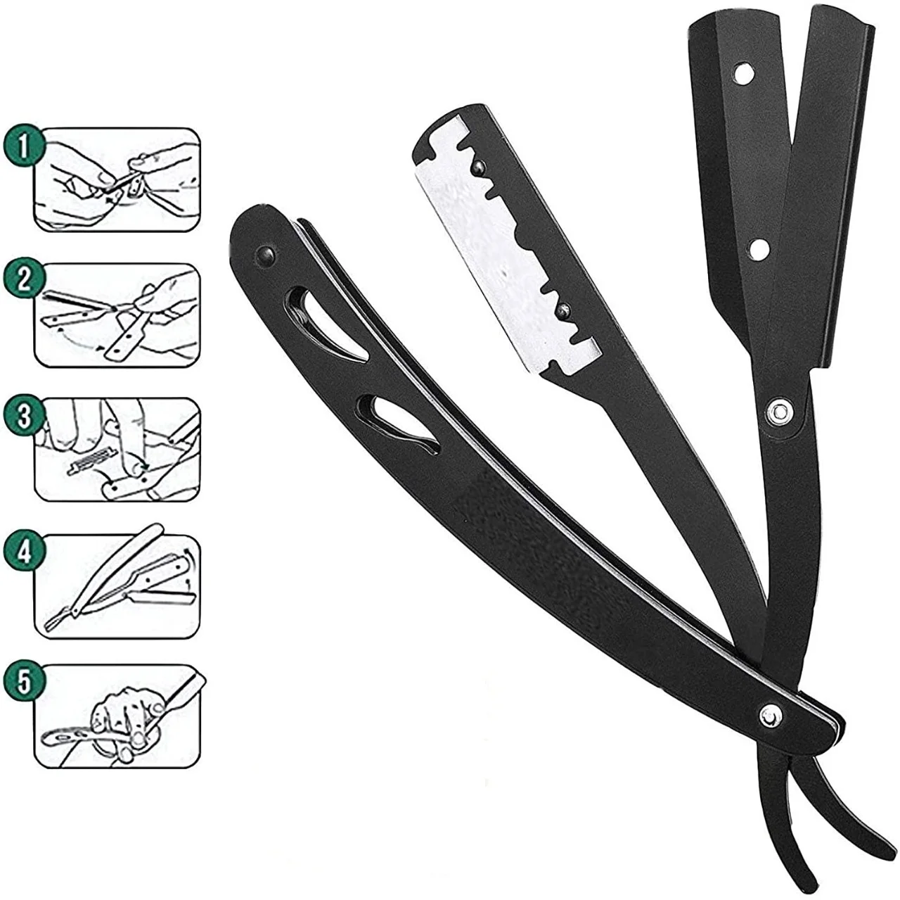 Dexam wholesale barber supplies professional straight cut throat salon barber razors blade