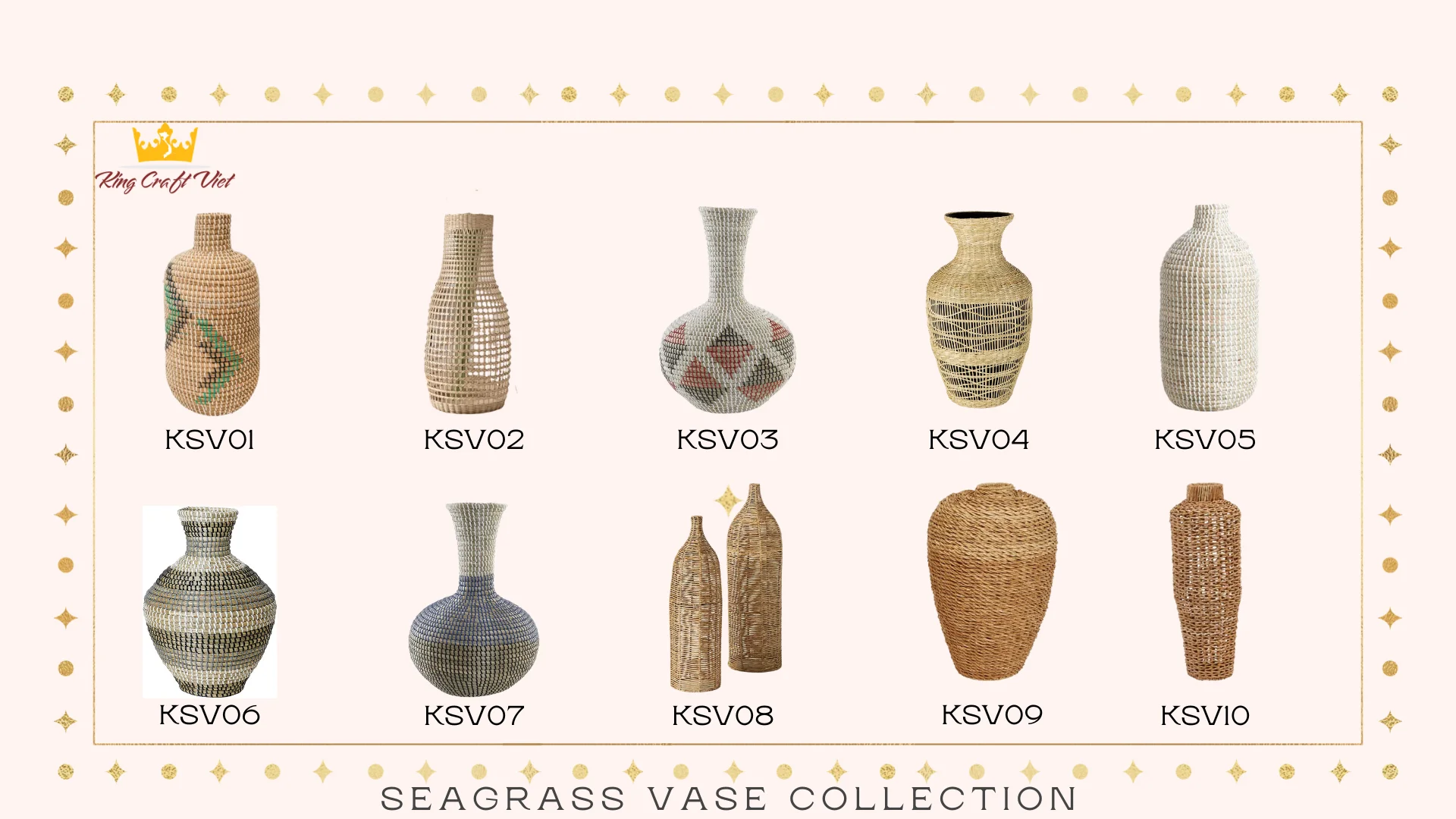  Вьетнамская ваза морские водоросли Уникальная высокая для цветов ручная работа искусство плетеные от King Craft вьетнамский поставщик