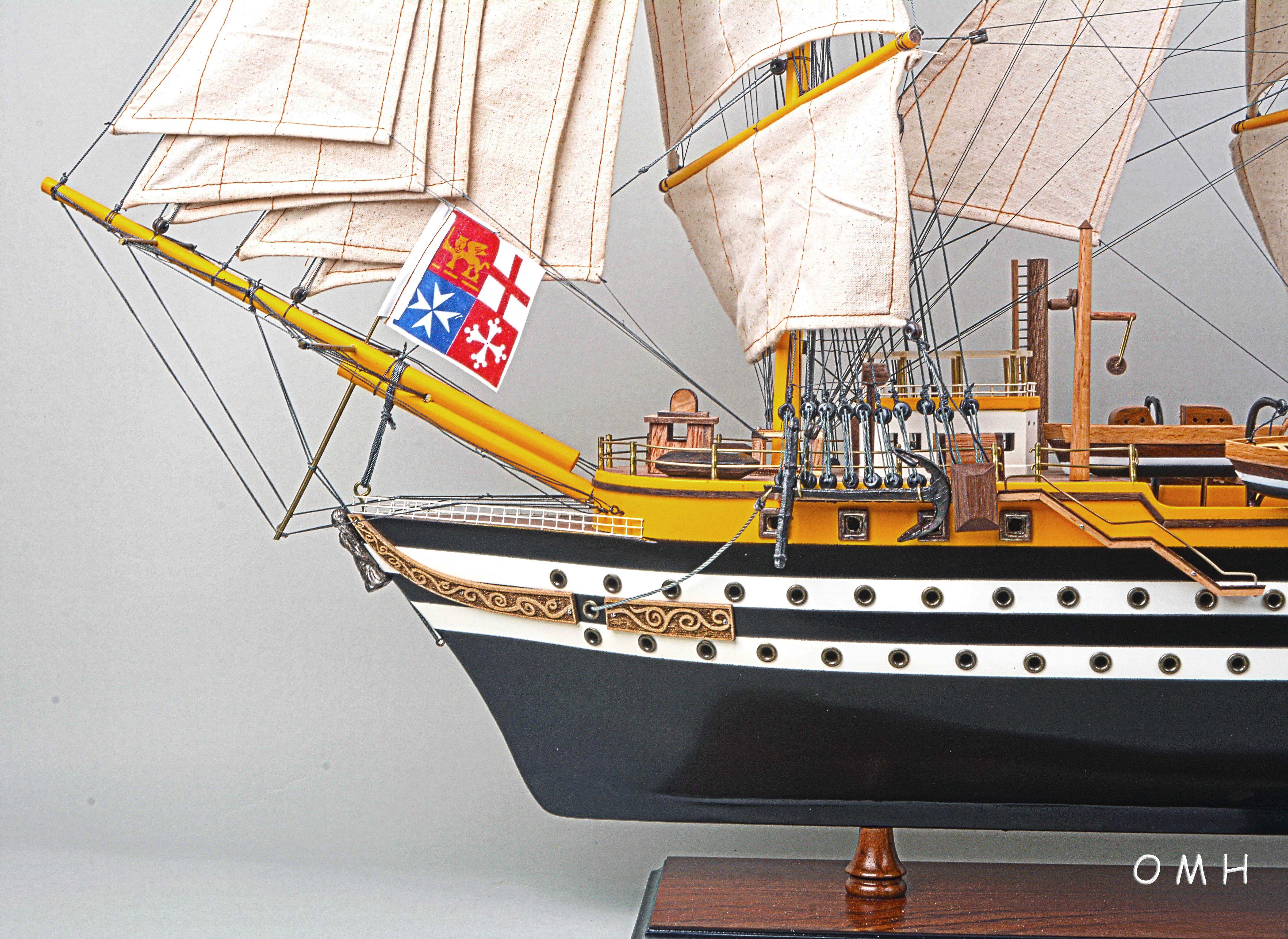 Wooden handicraft Amerigo Vespucci CPF Length 80cm ship model nautical decor for home decoration