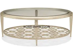 Antique Mirror Top Luxury Metal Console Table