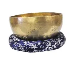 Hand Painted Metal Tibetan Singing Bowl Set  Musical Instrument for with Wooden Stick Mallet For Meditation Yoga