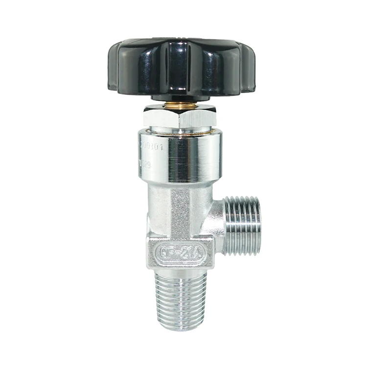 Chrome Plated Finish Diaphragm Type QF-21A Oxygen Air Nitrogen Gas Cylinder Valve