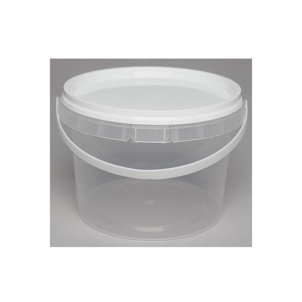 
Plastic bucket container Wholesale plastic round packaging 800 ml with control lock and lid any color request from manufacturer jar 