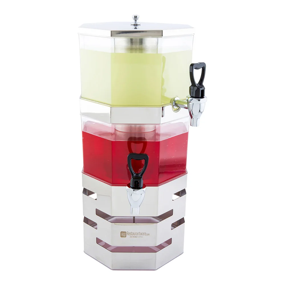 
Met Lux 5L Pentagon Stainless Steel Additional Stackable Juice Dispenser - Body Not Included - 9