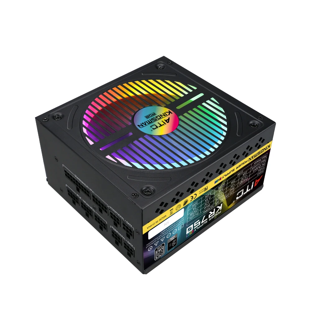 Полностью модульный блок питания RGB ATX 750 Вт 80 PLUS серебристый
