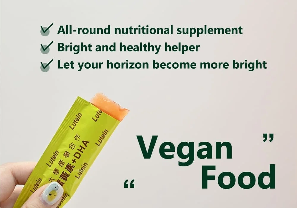 Microalgae Lutein DHA jelly style lutein extract for soothing glaucoma retinal vascular occlusion