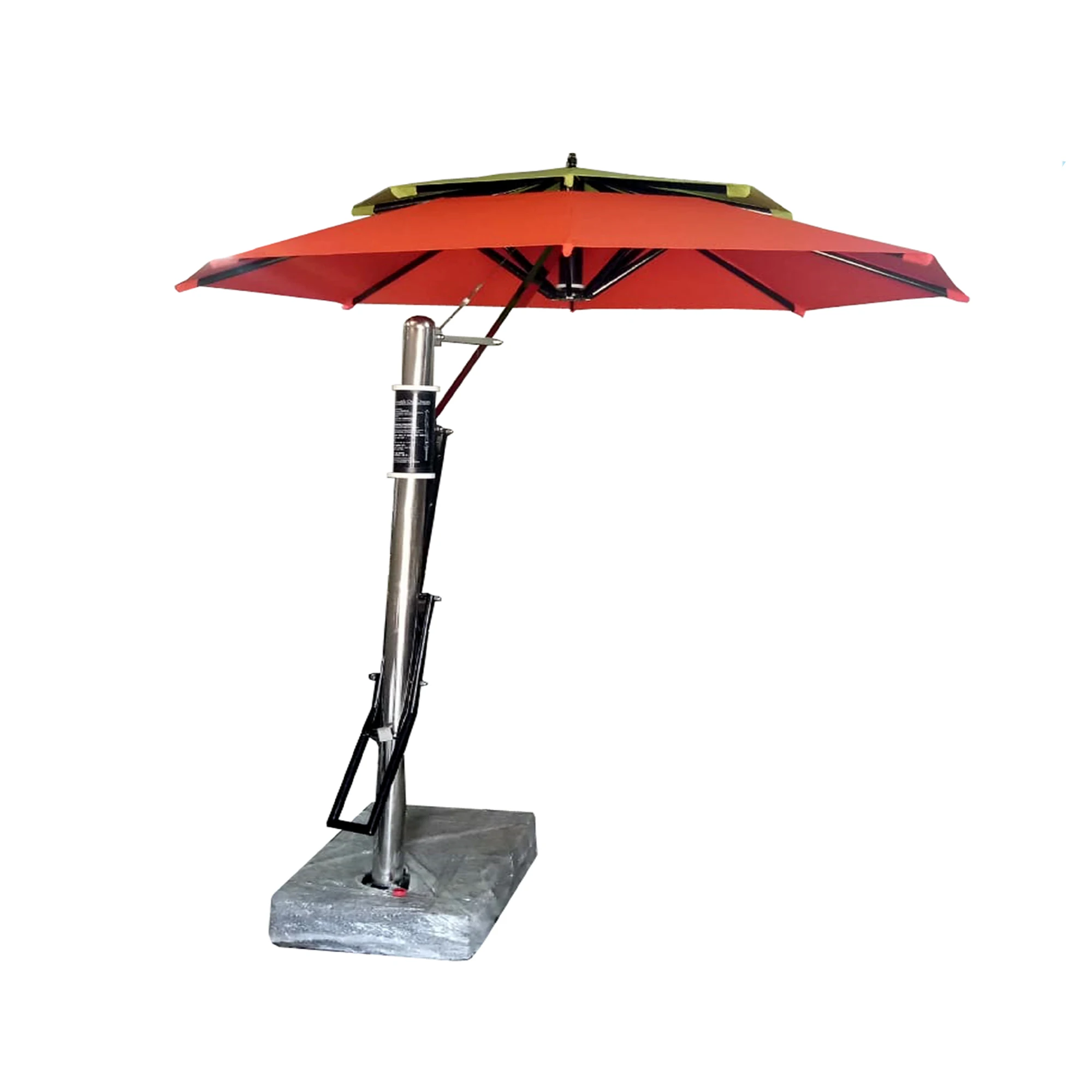 new arrival outdoor garden wholesale quality single deck patio umbrellas stainless steel center pole patio umbrellas