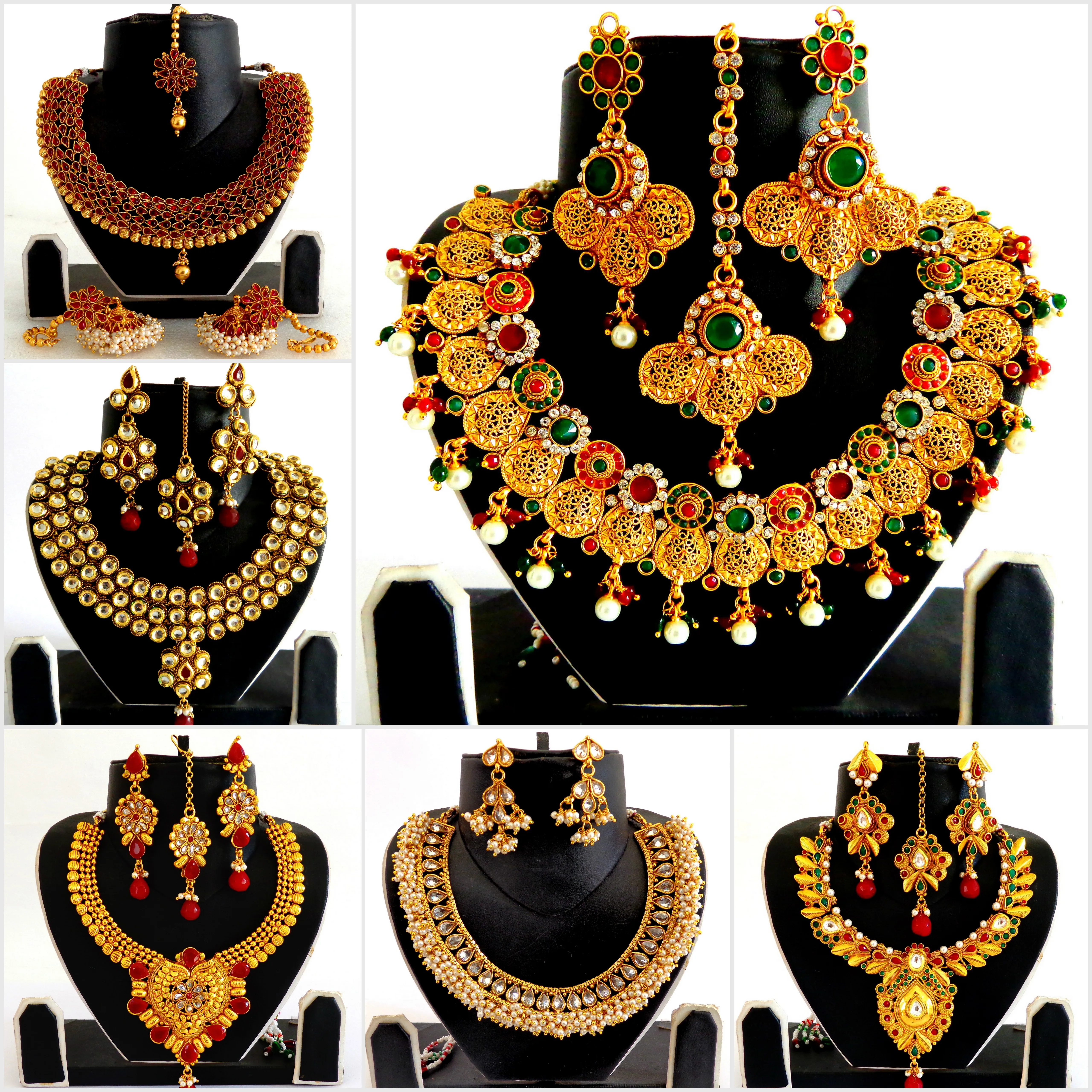 Ювелирные изделия из золота с одной граммой-ювелирные Южной Индии-ювелирные kundan polki-серьги jhumka античным жемчугом-набор для ухода Rani-оптовая продажа ювелирных изделий