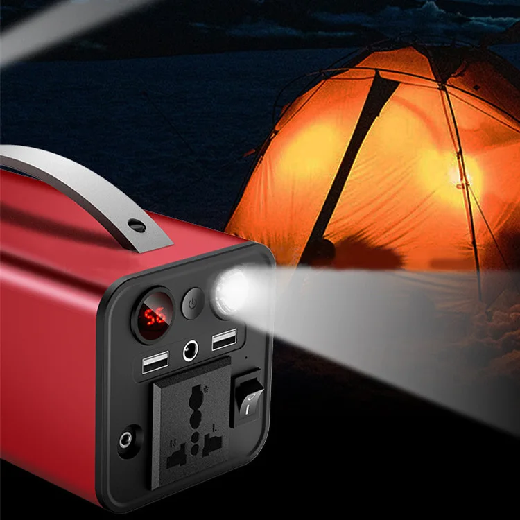 Portable Power Station 180W Solar Generator with 220V AC Ports/QC3.0/USB-C Emergency Power Supply for Outdoor Camping