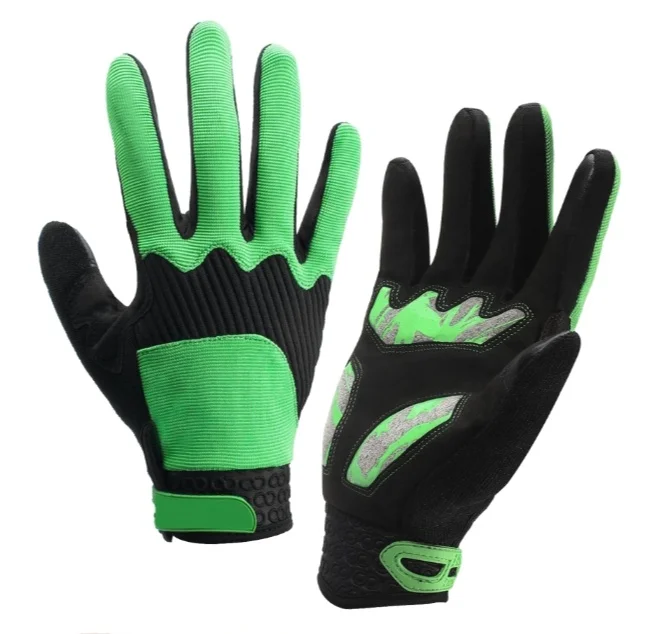 Factorial Ventures Hot Selling Full Finger Cycling Gloves Breathable Sports Hand Gloves for Gym Bicycle Made from Diving Cloth