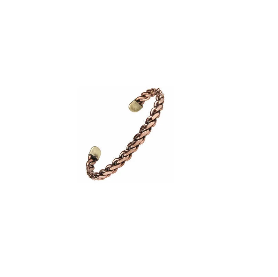 Copper magnetic classic unisex cuff bracelet