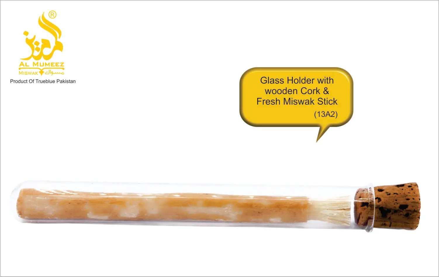 GERM BACTERIA FREE GLASS HOLDER FOR MISWAK STICK GLASS HOLDER WITH NATURAL CORK WOOD HOLDER TRAVEL GLASS CASE MISWAK SEWAK STICK