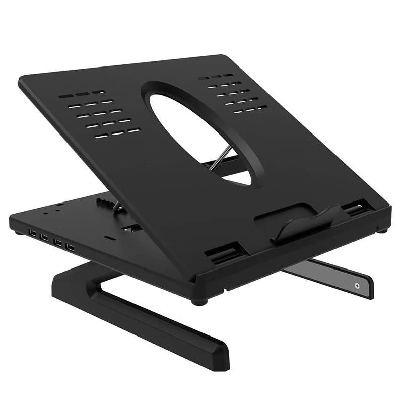 8 скоростей Регулируемая по высоте Пластиковая USB док-станция эргономичный держатель для планшета портативная складная подставка ноутбука