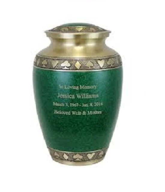 100% латунь урны для кремации человеческого зола контейнер банка урна загибания современная простая печать от ИНДИЙСКОГО Производителя