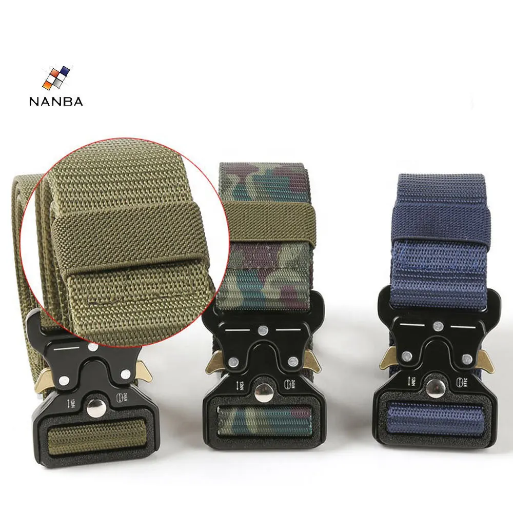 OEM Design Manufacture supply hot transfer camo polyester nylon army military belt