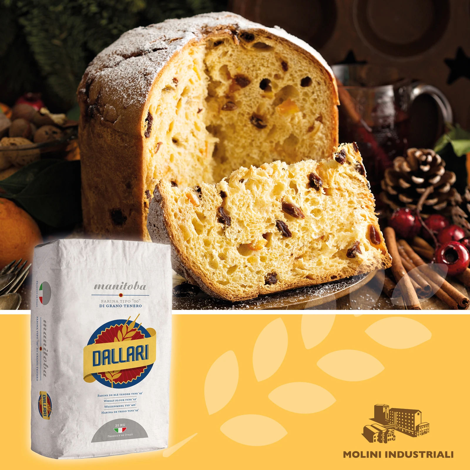 DALLARI провинции наивысшего качества в итальянском стиле; Мягкая пшеничная мука для макаронных изделий предприятий общественного питания муки 25кг