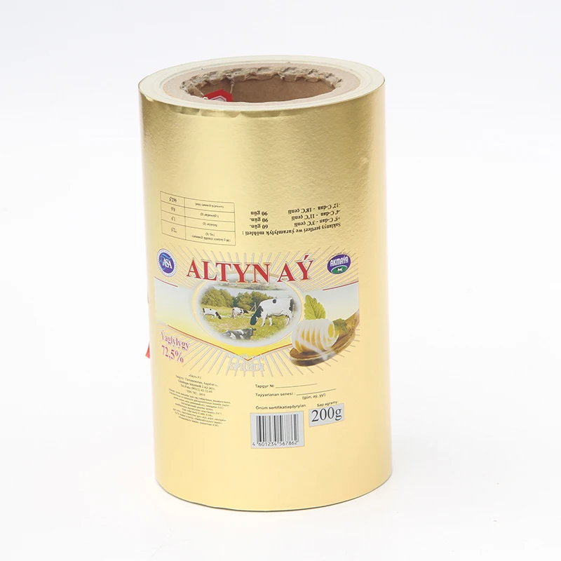 
Printed Treatment and Roll Type Margarine butter Packaging aluminum foil backed paper 